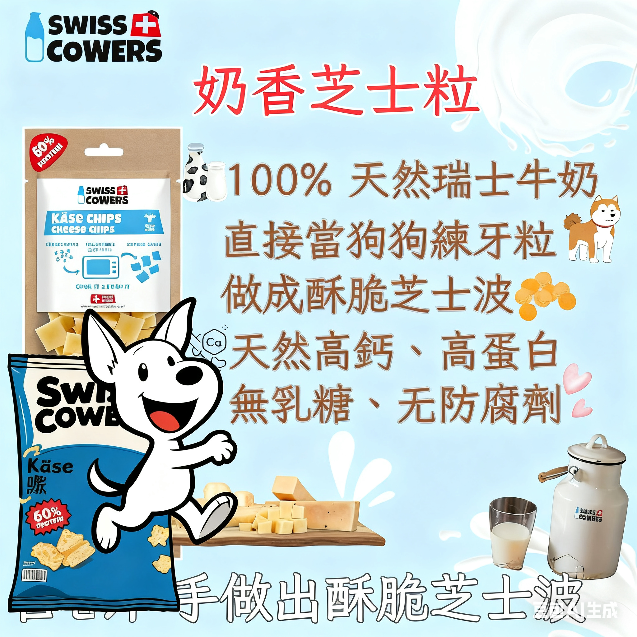狗狗訓練零食指南:用 SwissCowers® 瑞士酥脆芝士波,提升學習效率與健康