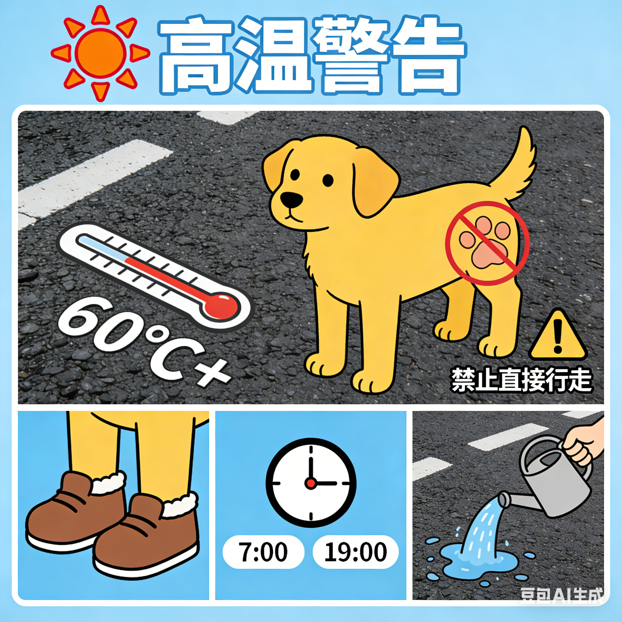 夏天瀝青路有多燙?預防狗狗肉球燙傷的緊急指南