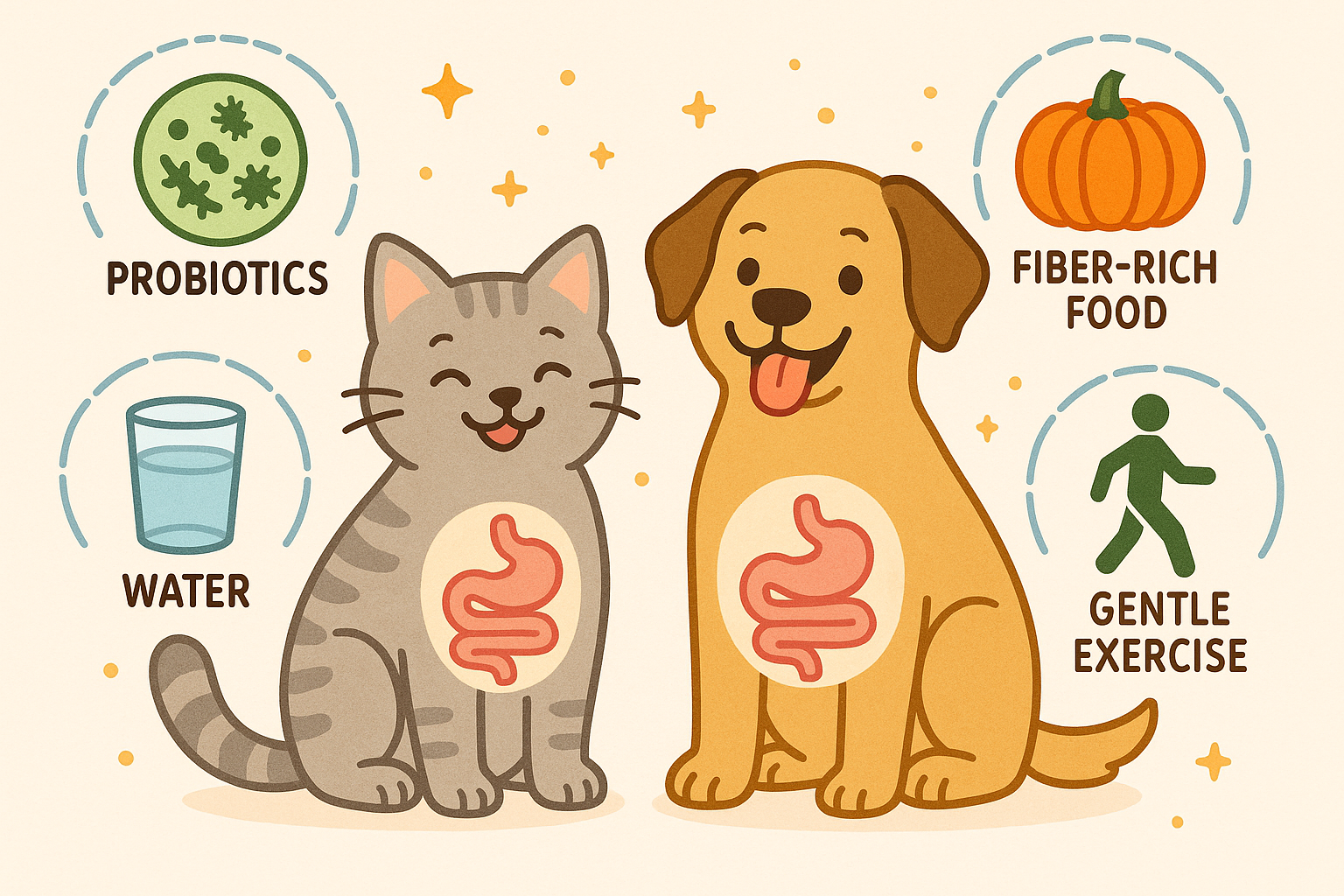 What to do about constipation in cats and dogs? Professional veterinarians teach you effective solutions and prevention methods