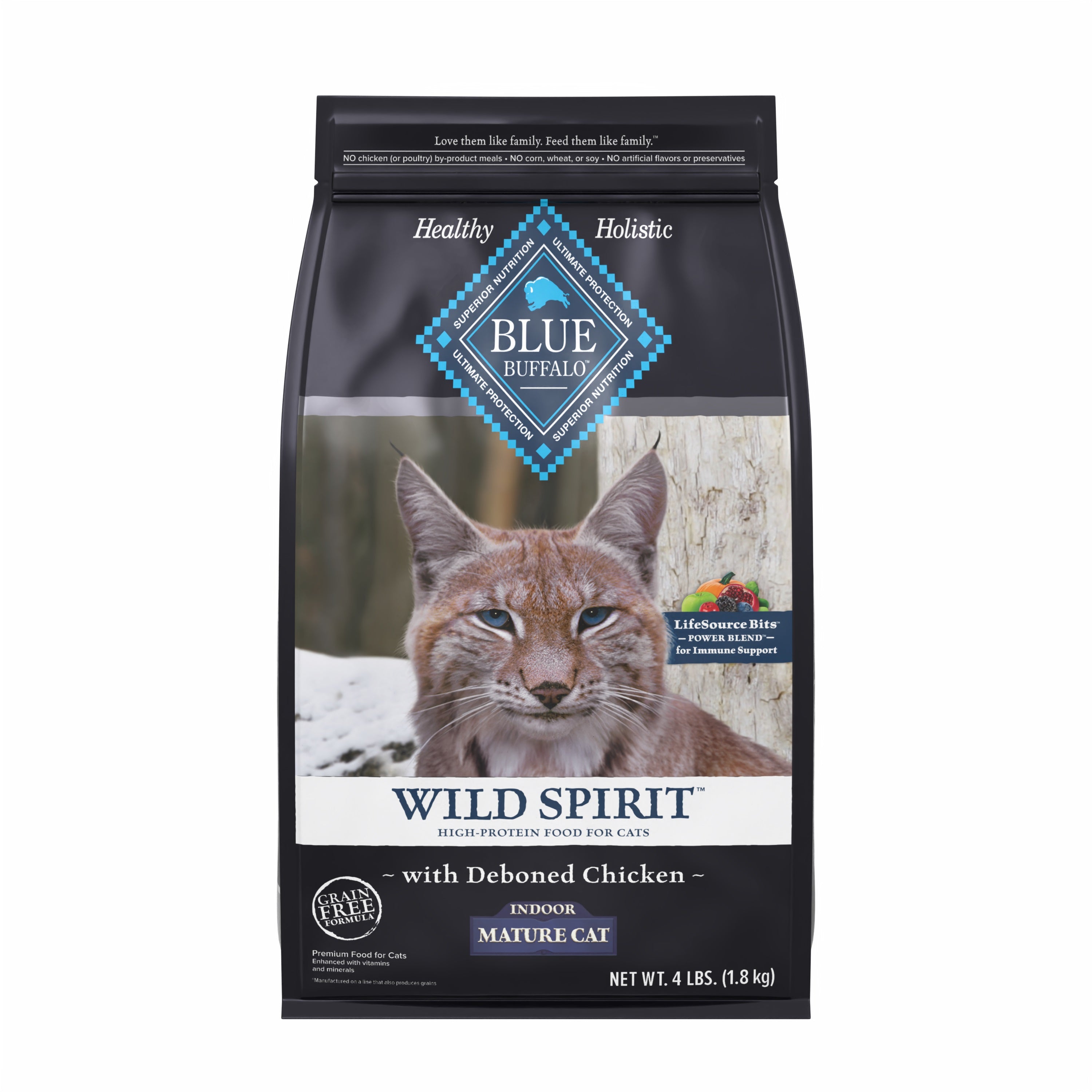Blue Buffalo - Wild Spirit Chicken Formula Cat Food for Indoor Seniors