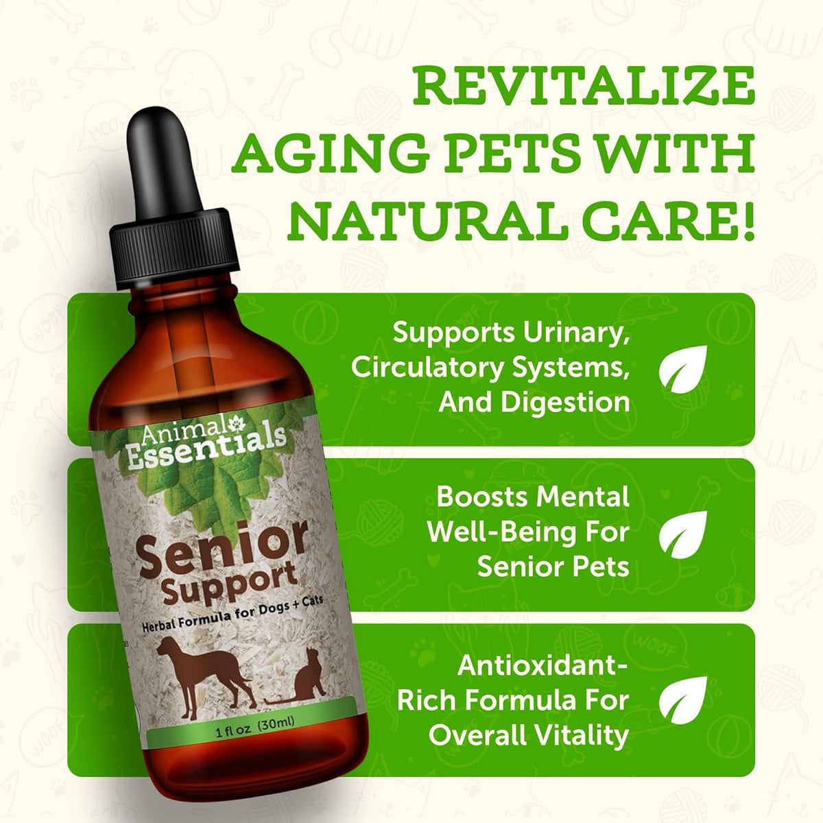 Animal Essentials - Senior Support (Senior Blend) 治療養生草本系列 - 年長活化配方 2oz