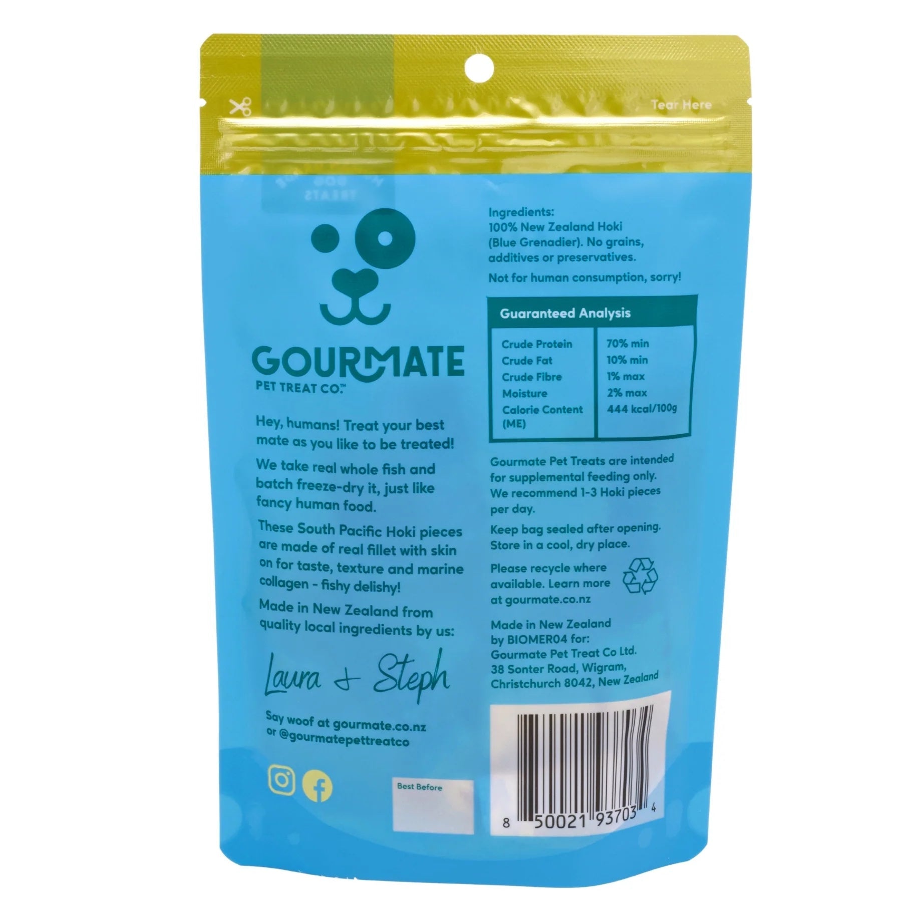 Gourmate 100% 紐西蘭南太平洋藍鱈魚塊45g