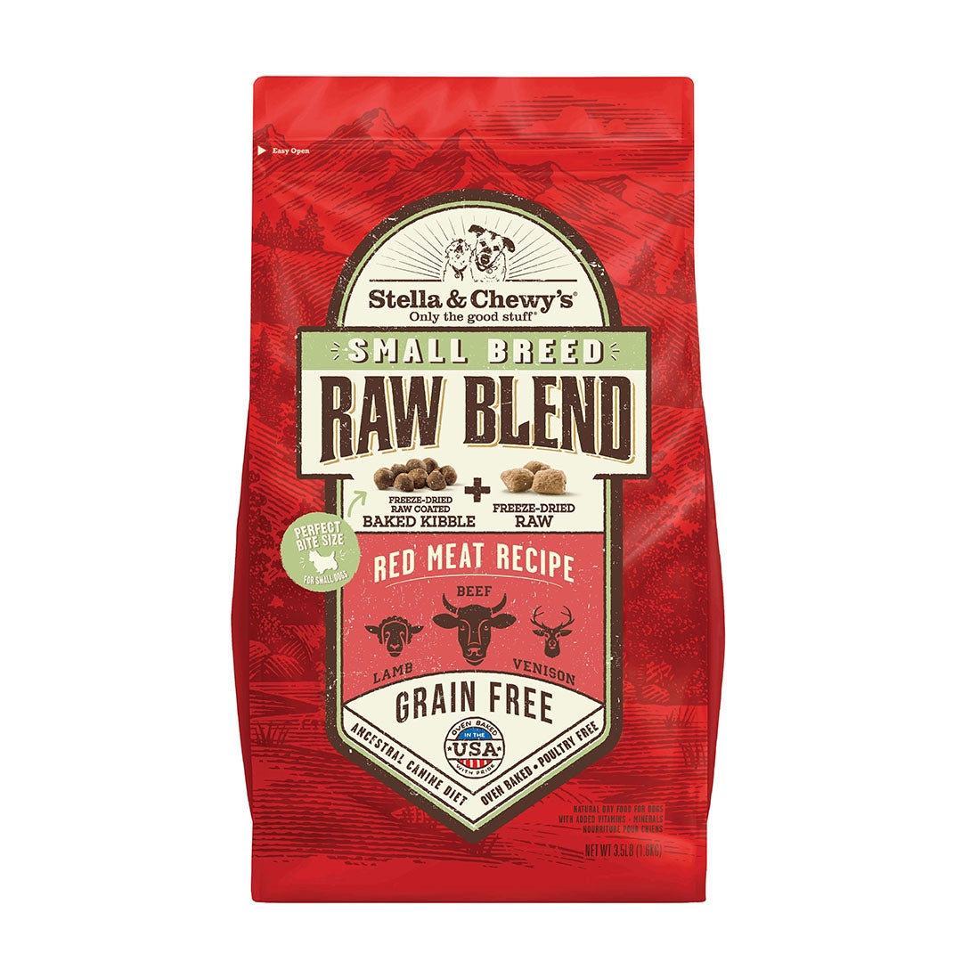 Stella & Chewy's - Raw Blend Freeze-Dried Raw Meat Coated Low-Temperature Baked Dog Food + Freeze-Dried Raw Meat Pellets for Small Breeds