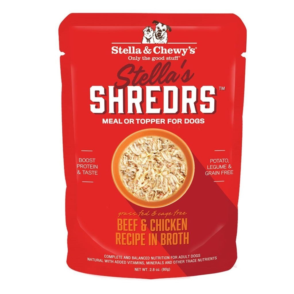 Original Box of 24 Packs - Stella & Chewy's Shredded Pork Flavor Pack Series Dog Fresh Wet Food