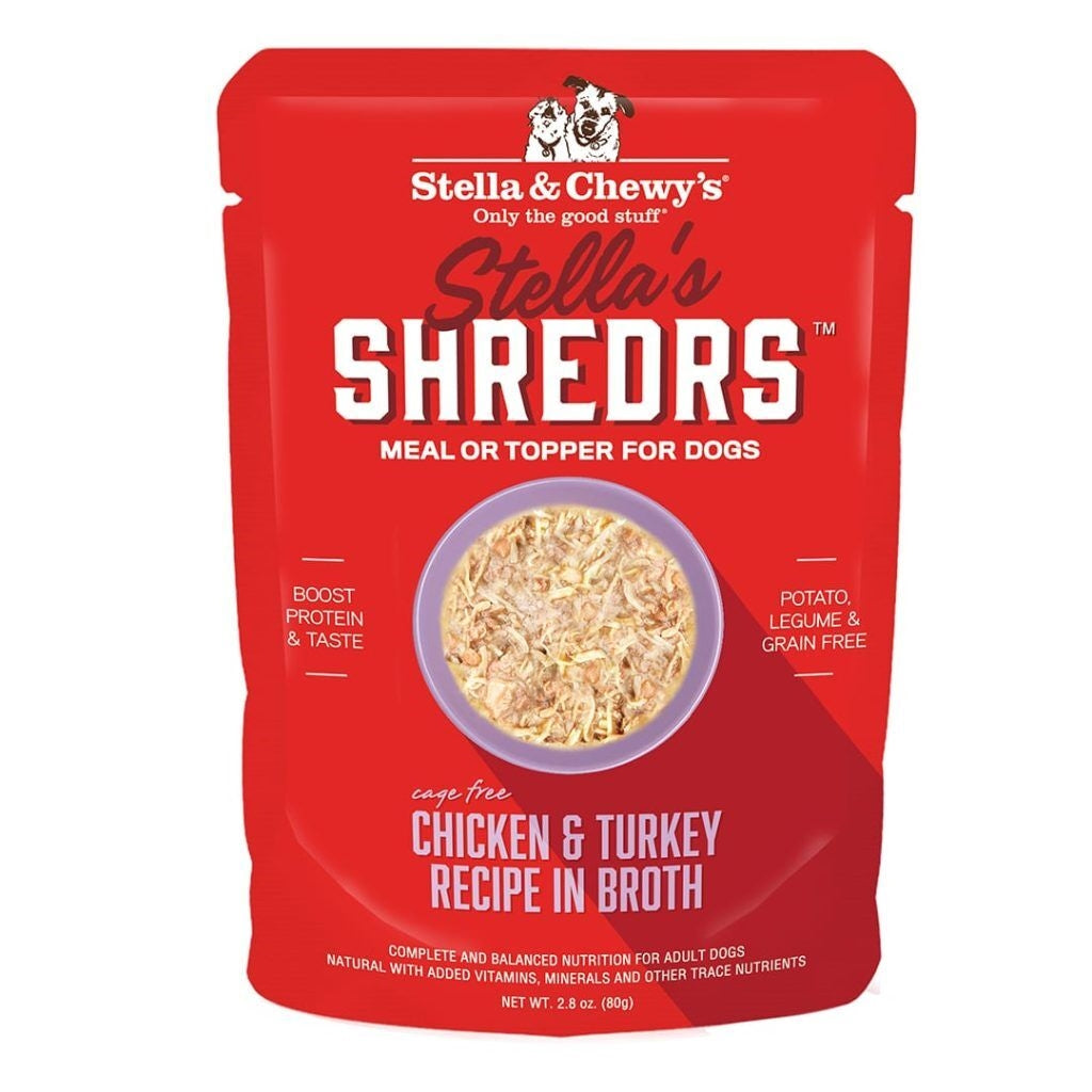 Original Box of 24 Packs - Stella & Chewy's Shredded Pork Flavor Pack Series Dog Fresh Wet Food