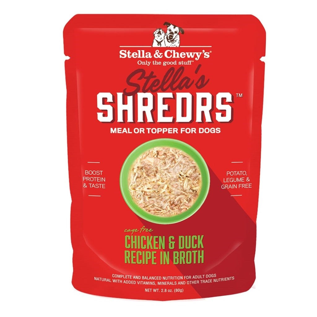 Original Box of 24 Packs - Stella & Chewy's Shredded Pork Flavor Pack Series Dog Fresh Wet Food