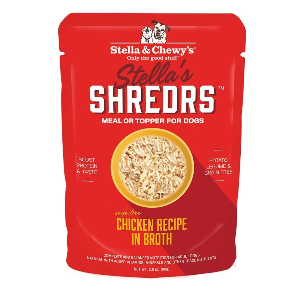 Original Box of 24 Packs - Stella & Chewy's Shredded Pork Flavor Pack Series Dog Fresh Wet Food