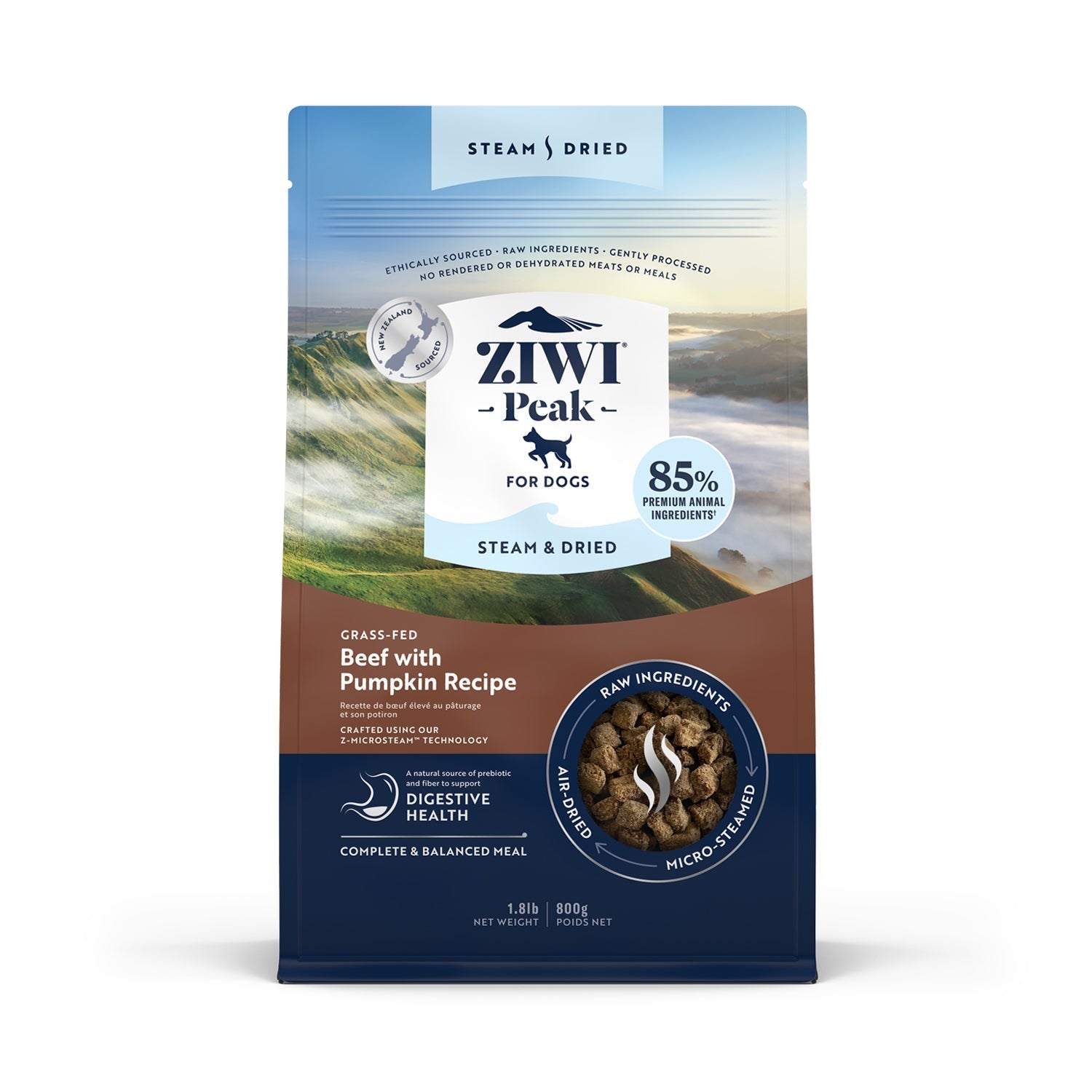 ZiwiPeak Grain-Free Slightly Steamed Air-Dried Dog Food