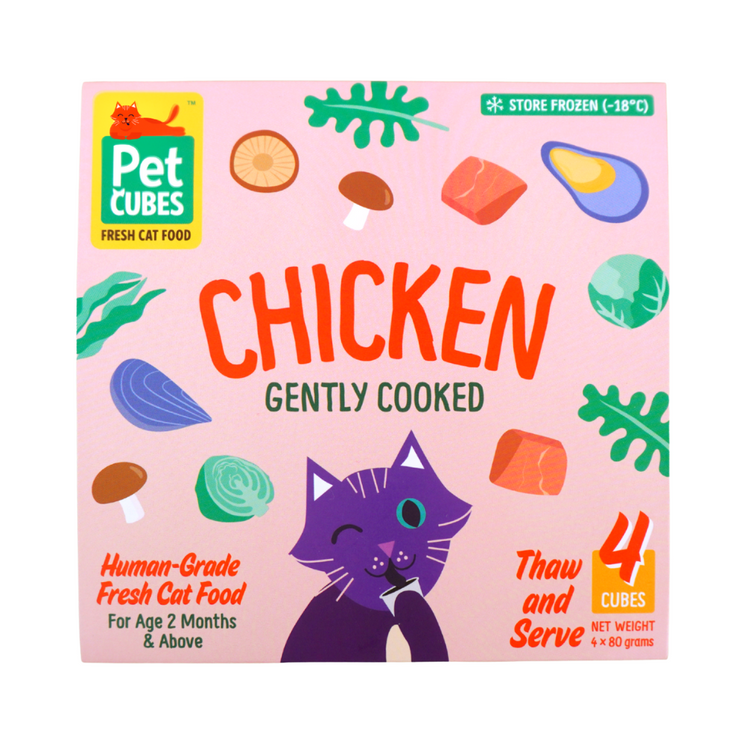PetCubes - Lightly Cooked Fresh Cat Food (Must Refrigerate)