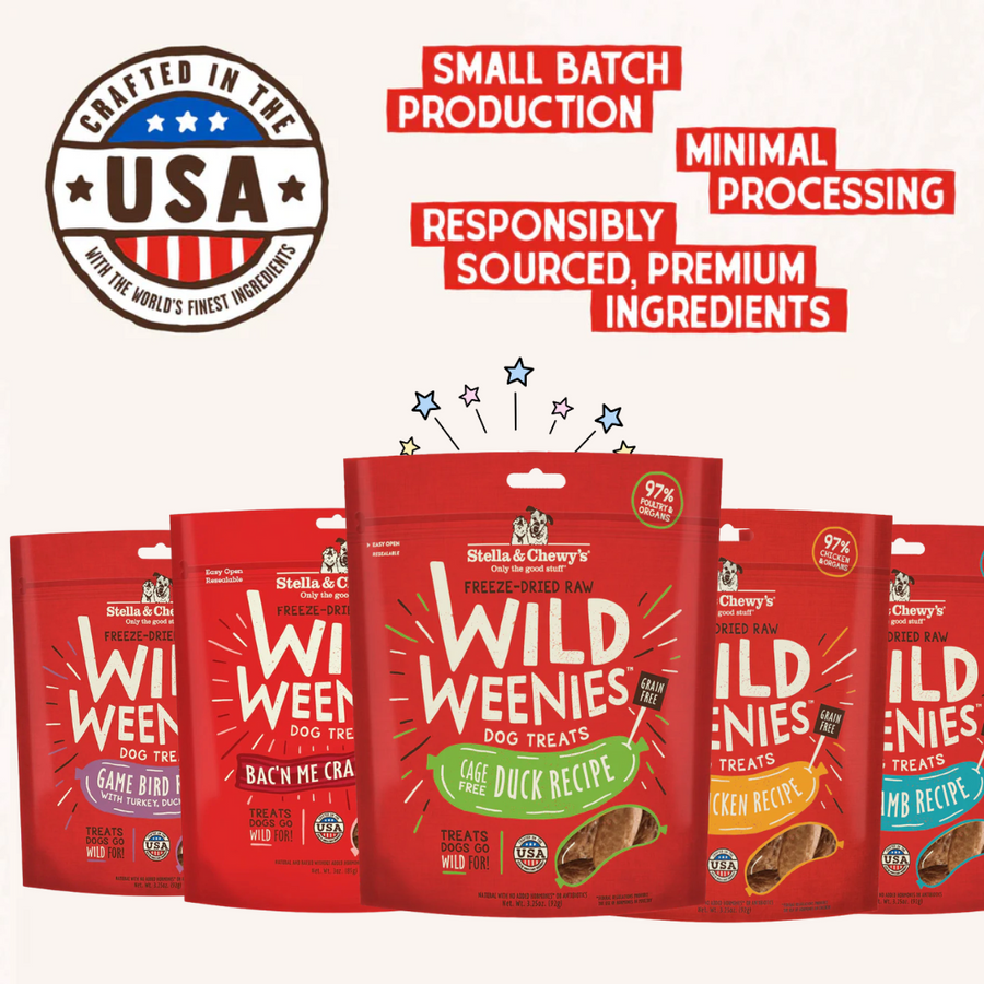 Stella & Chewy's Wild Weenies Freeze-Dried Sausage Dog Treats 3.25oz
