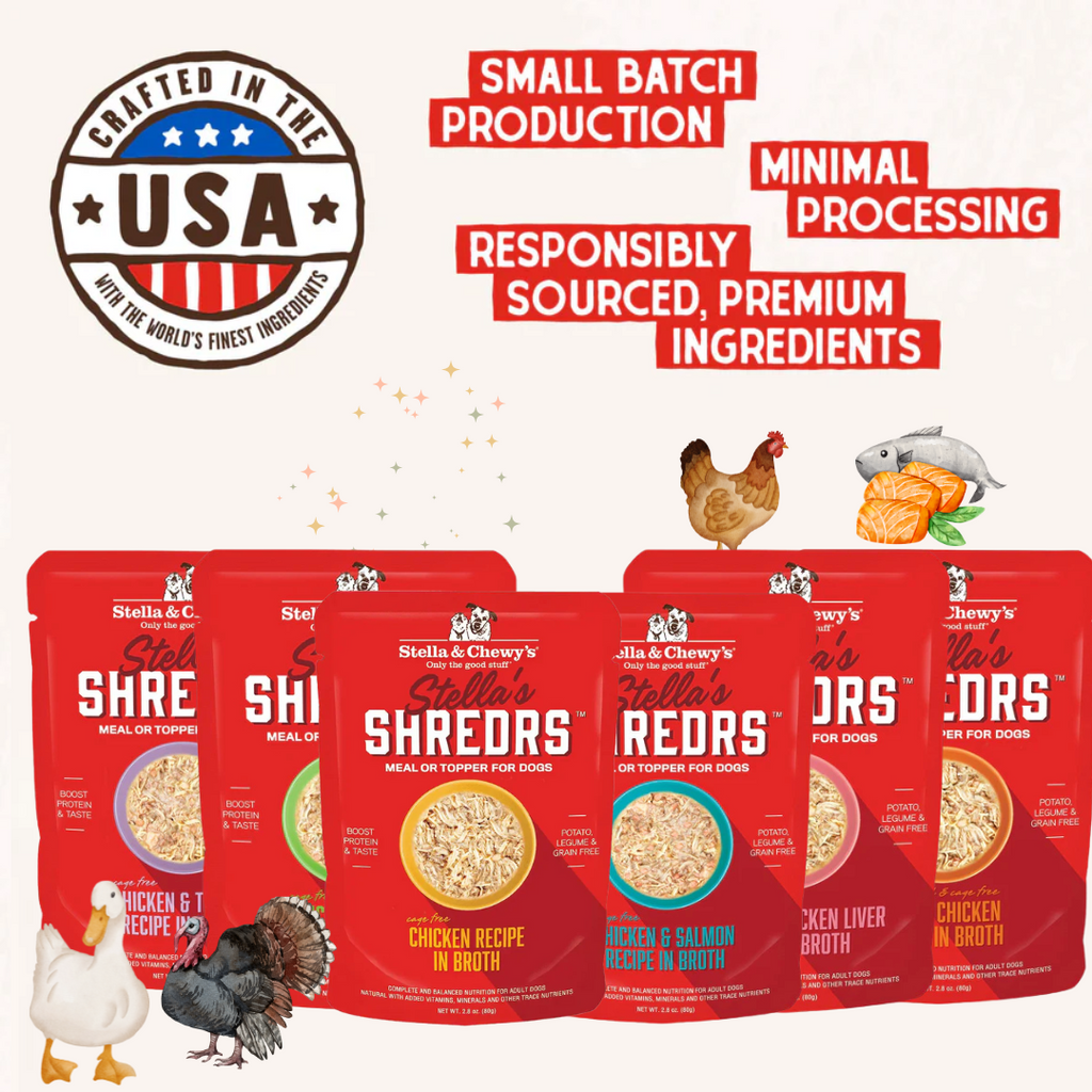 Original Box of 24 Packs - Stella & Chewy's Shredded Pork Flavor Pack Series Dog Fresh Wet Food