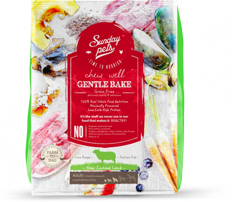 Sunday Pets Gentle Baked Grain-Free Adult Dog Food 1.3kg