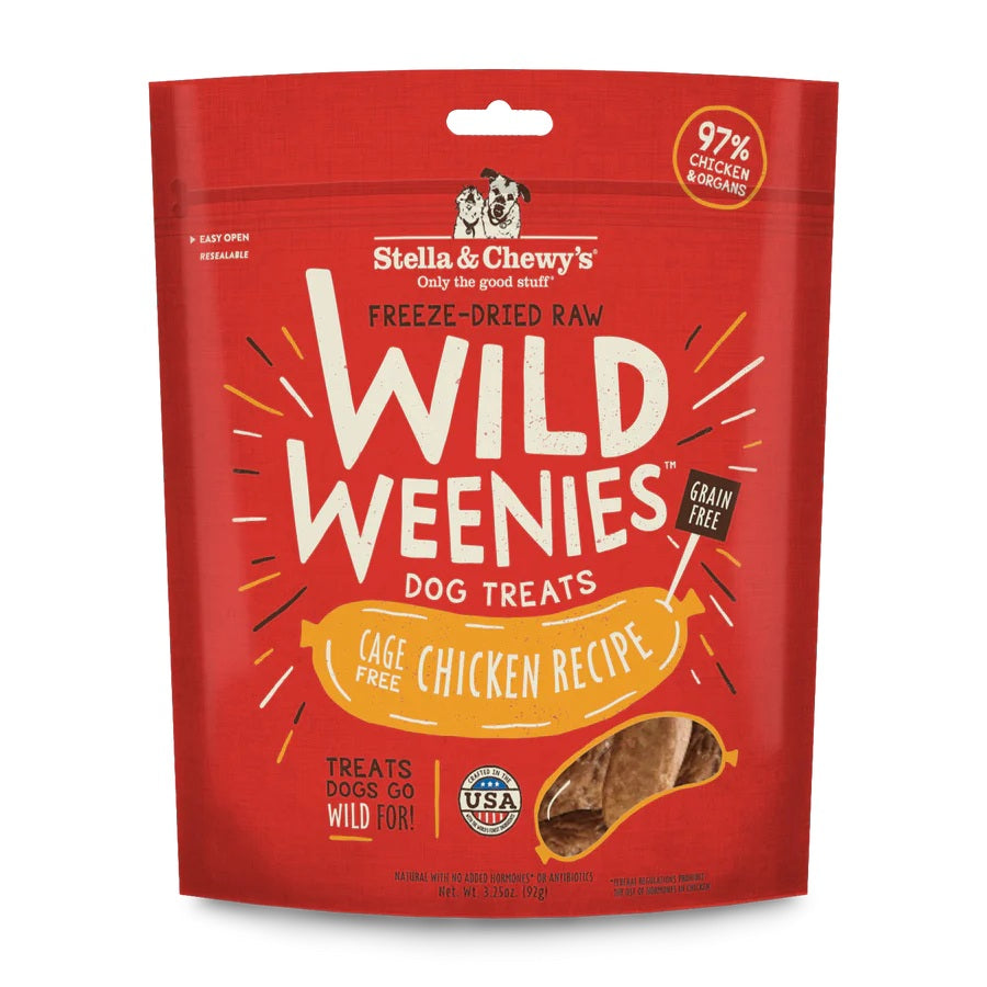 Stella & Chewy's Wild Weenies Freeze-Dried Sausage Dog Treats 3.25oz