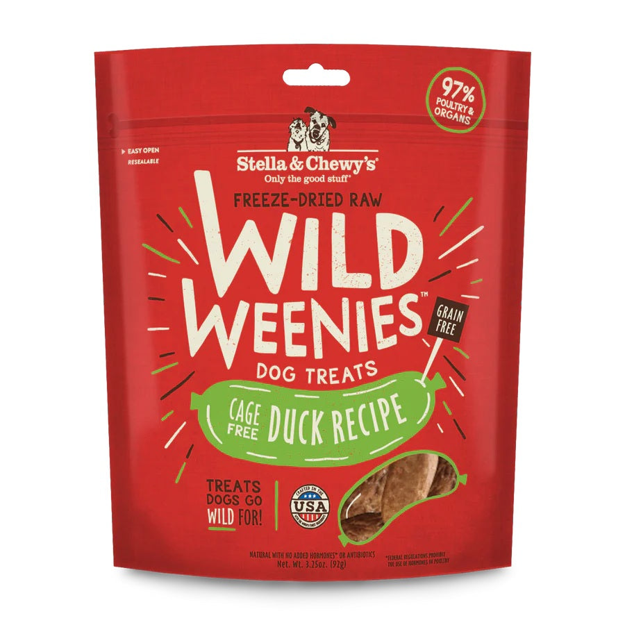 Stella & Chewy's Wild Weenies Freeze-Dried Sausage Dog Treats 3.25oz