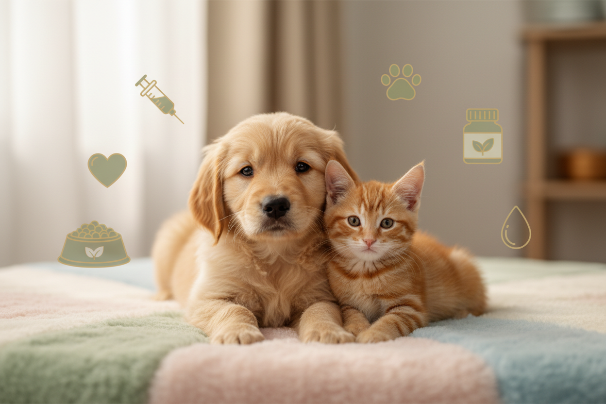 Puppy & Kitten First Year Health Checklist: Weaning, Post-Vaccination &amp; Diet Transition Guide 2026
