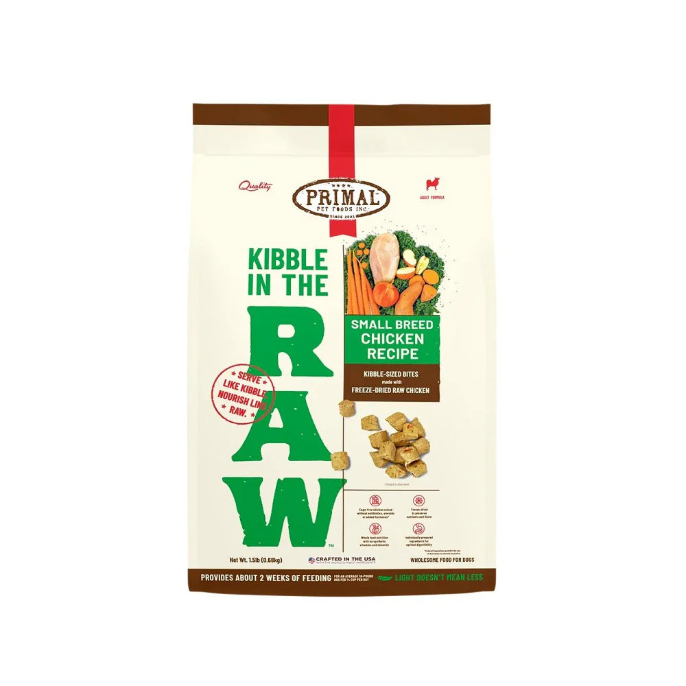 Primal Kibble in the Raw 生肉乾糧 - 凍乾雞肉配方小型犬狗糧 1.5lb
