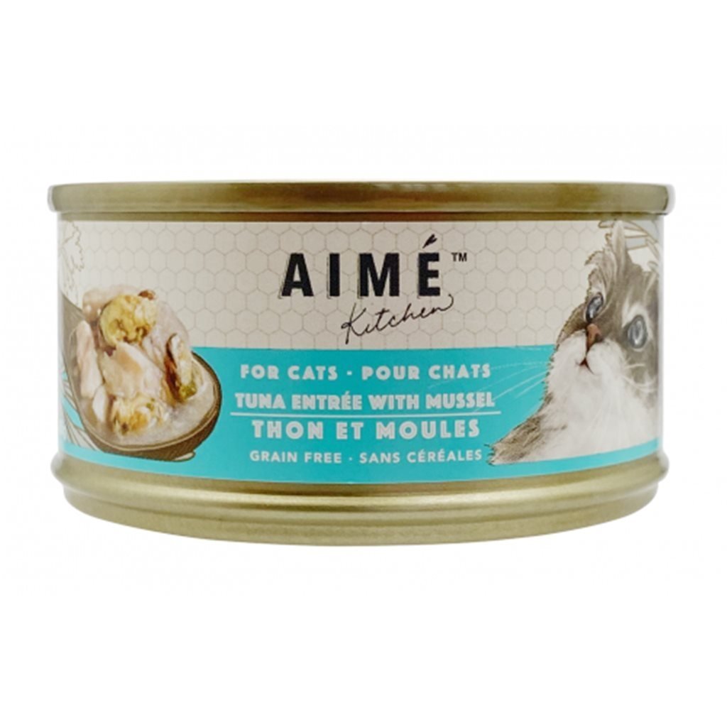 24 罐優惠套裝 - Aime Kitchen Tuna with mussel 無穀物吞拿魚青口貓罐頭 85g (TM85)