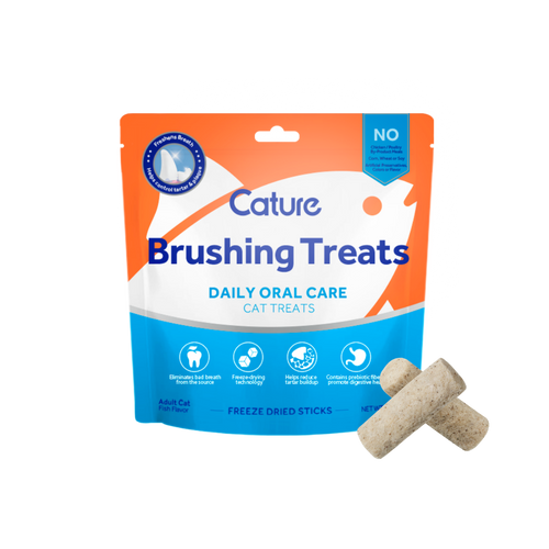 Cature Brushing Treats 小白牙貓凍乾潔齒棒 10g