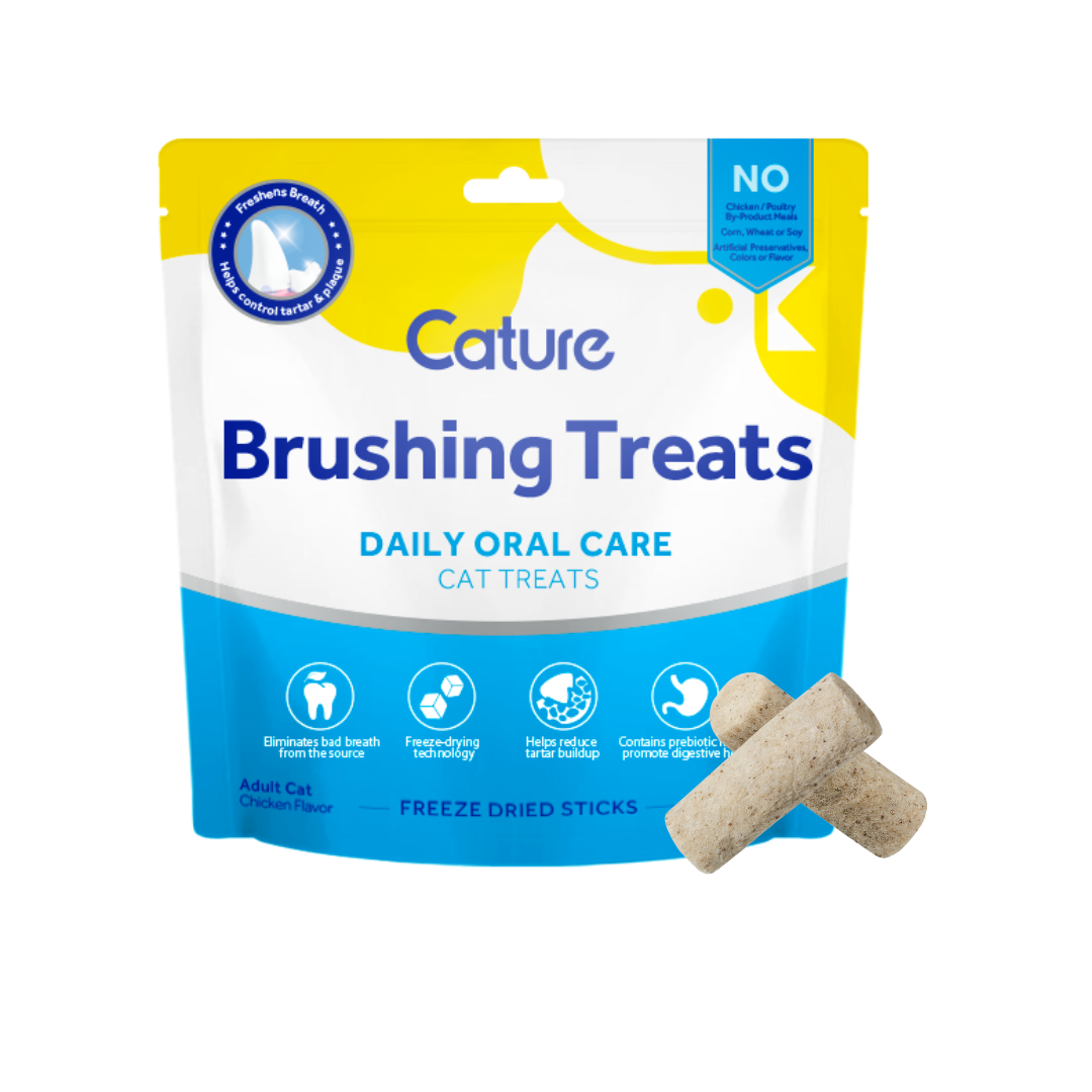 Cature Brushing Treats 小白牙貓凍乾潔齒棒 10g