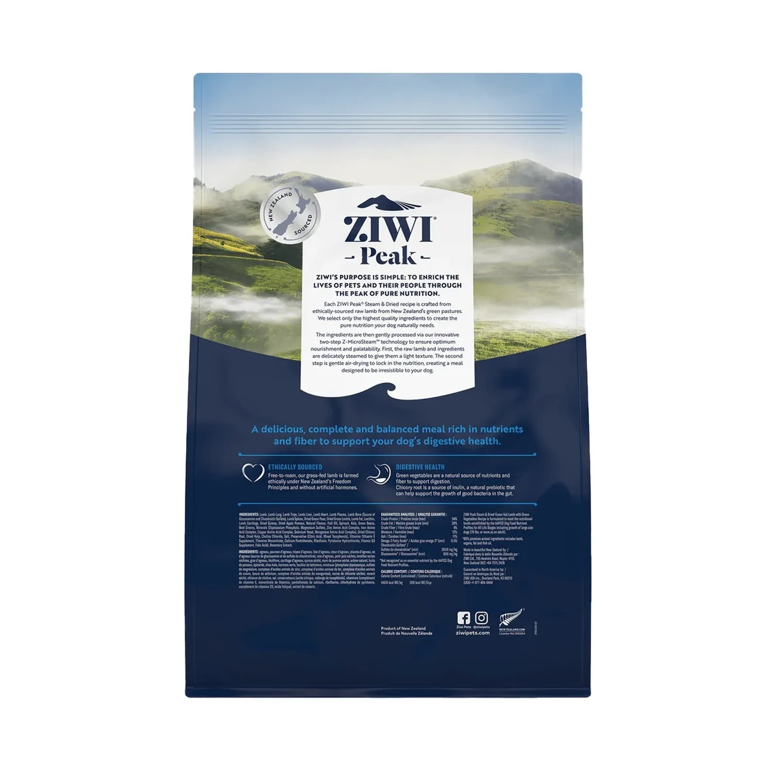 ZiwiPeak 無穀物 微蒸風乾狗糧