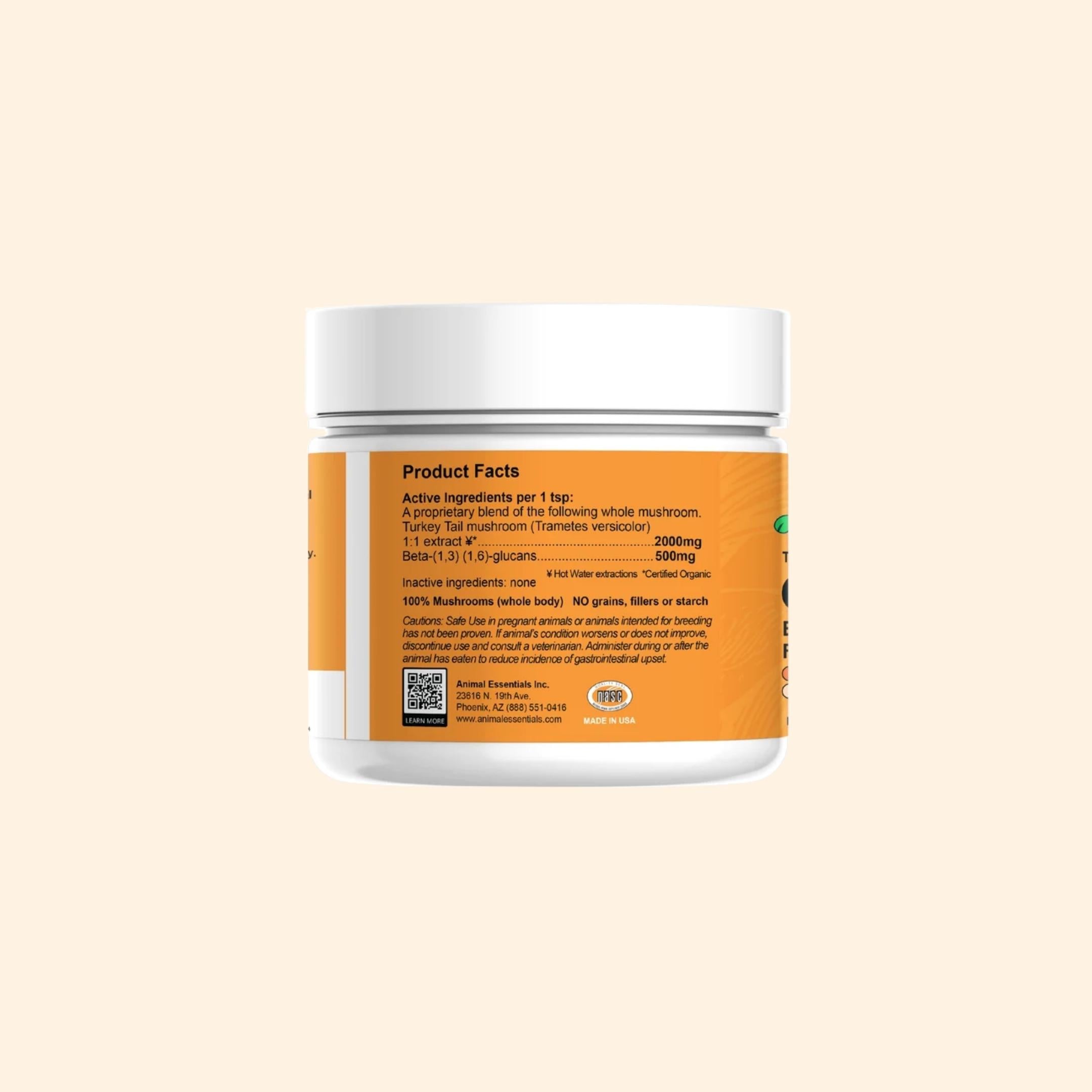 Animal Essentials™ - COMBAT Organic Coriolus Versicolor Powder 2oz (70g) (For Cats and Dogs)
