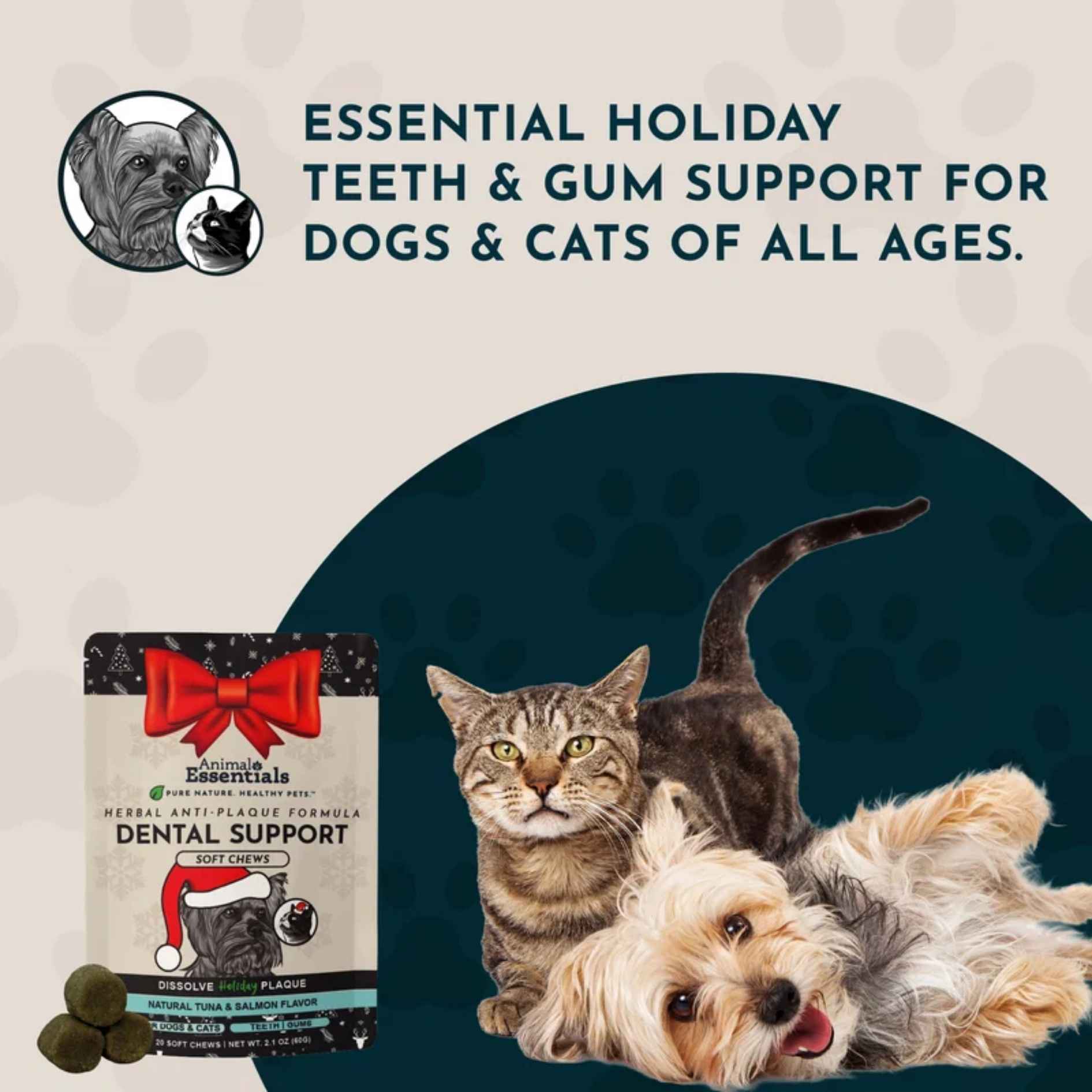 Animal Essentials Dental Support 潔齒護齦草本軟粒 20粒