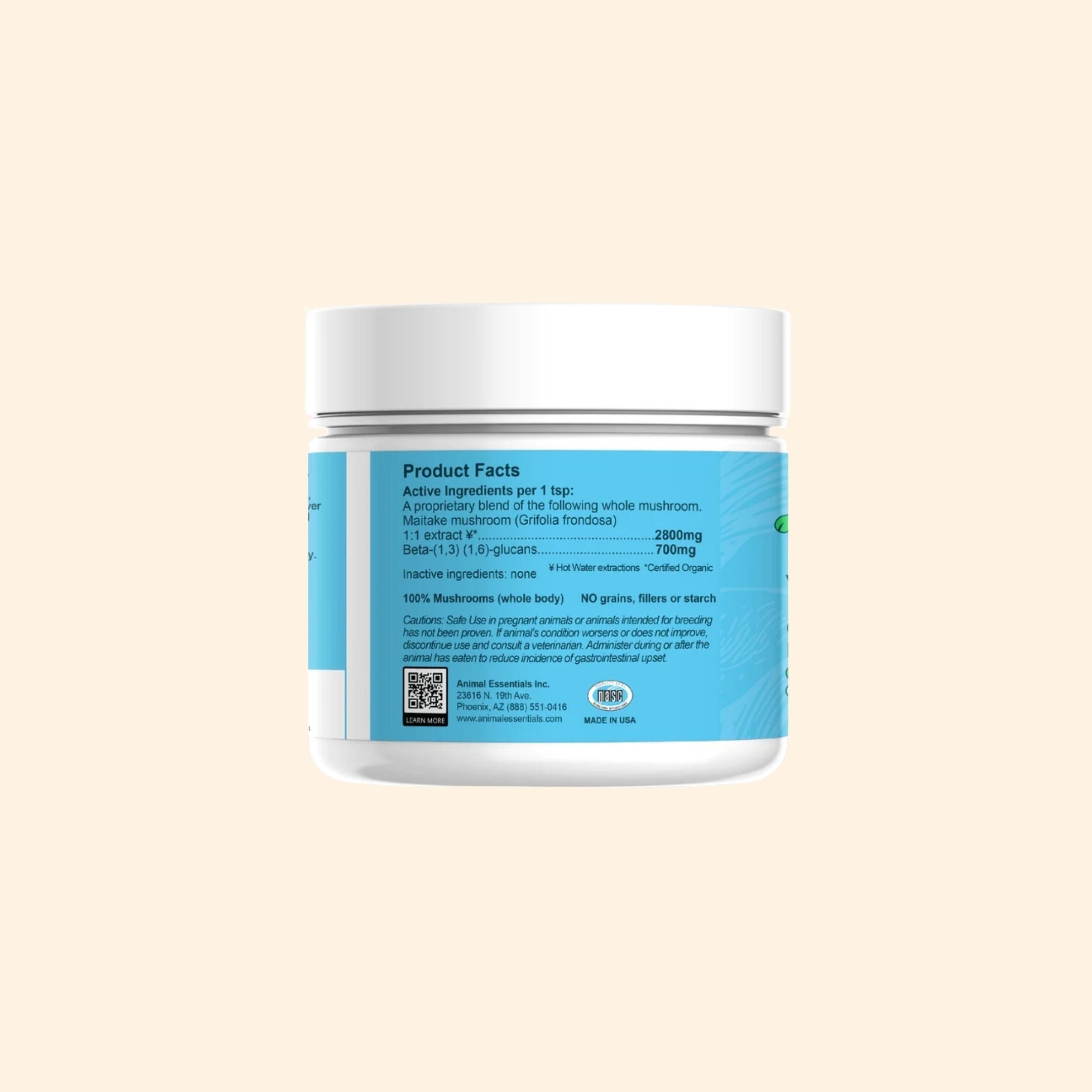 Animal Essentials™ VITALITY 有機舞茸粉 2.8oz (80g) (貓狗合用)
