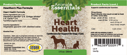 Animal Essentials - Heart Health (Hawthorn Plus) Healing Herbal Series - Heart Strengthening Antioxidant Formula