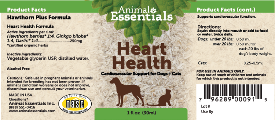 Animal Essentials - Heart Health (Hawthorn Plus) Healing Herbal Series - Heart Strengthening Antioxidant Formula