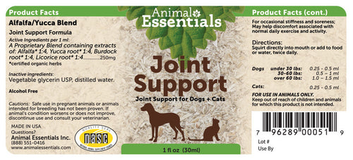 Animal Essentials - Joint Support (Alfalfa / Yucca Blend) - 2oz