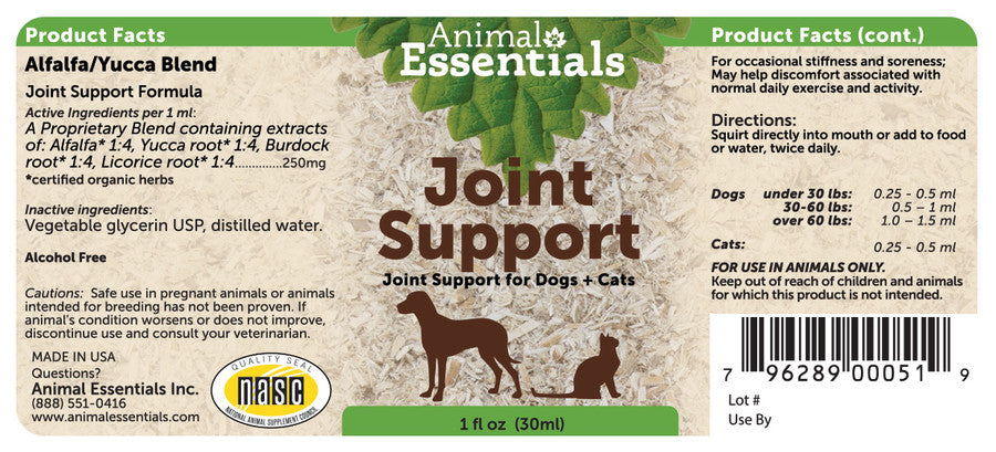 Animal Essentials - Joint Support (Alfalfa / Yucca Blend) - 2oz