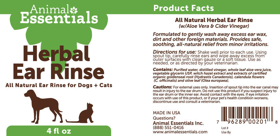Animal Essentials - Herbal Ear Rinse 4oz