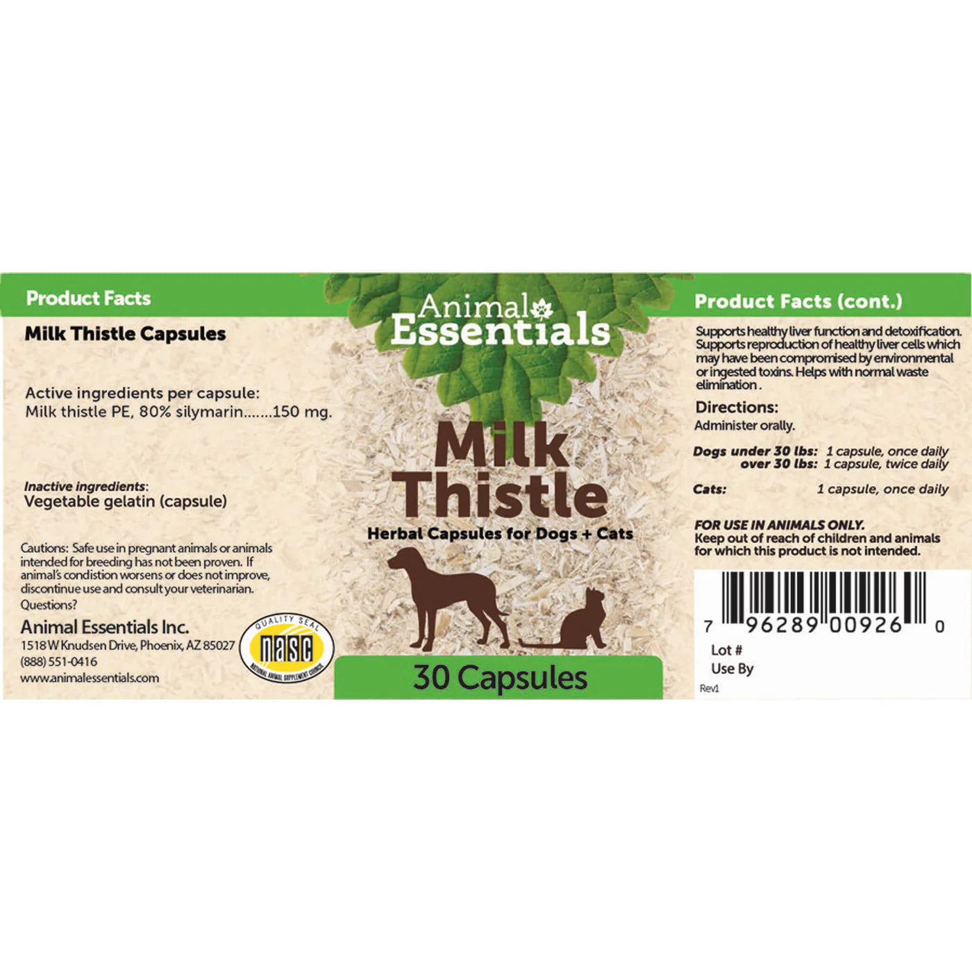 Animal Essentials - Milk Thistle 乳薊護肝寶 30粒