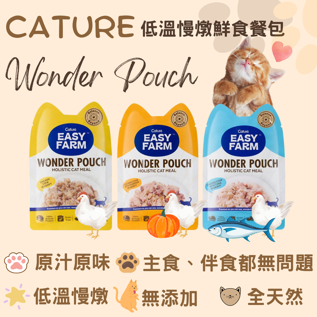 Cature Wonder Pouch Slow Cooker Meal Pouch for Cats 85g x 10 Packs Sale