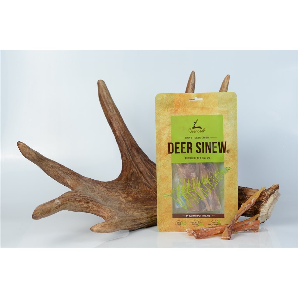 Dear Deer 美味小食系列 - 鹿筋條 (Deer Sinew) 75g (適合中小型犬) - 幸福站