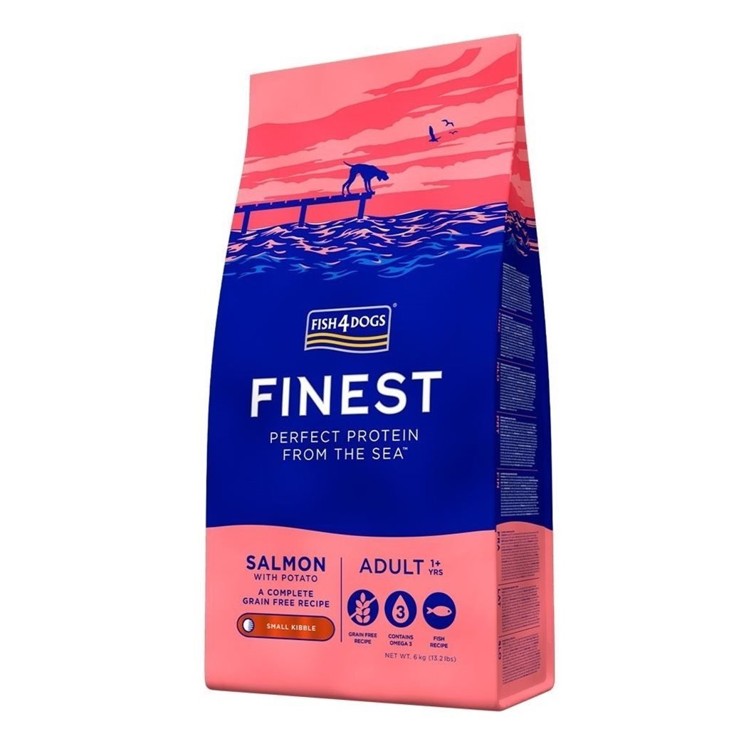 Fish4Dogs Finest Salmon 三文魚 無麩質 低敏 配方 (小粒) 1.5kg - 幸福站