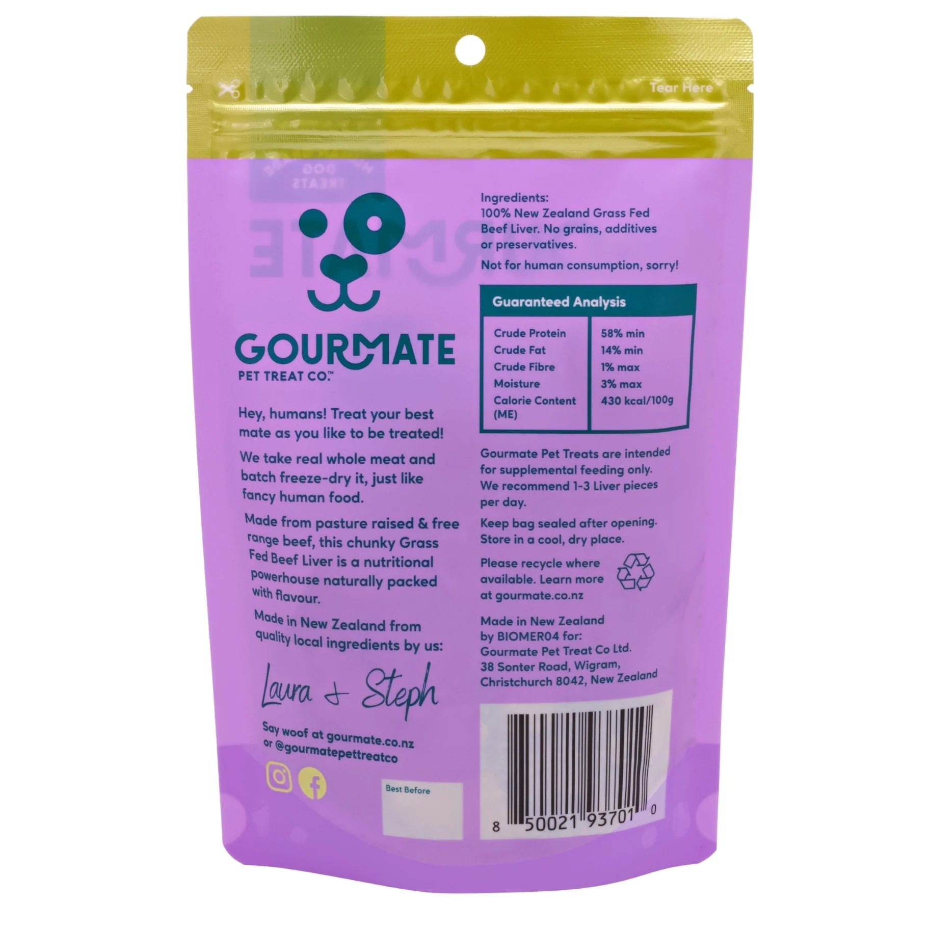 Gourmate 100% 紐西蘭放牧草飼牛肝65g (GMT02) - 幸福站