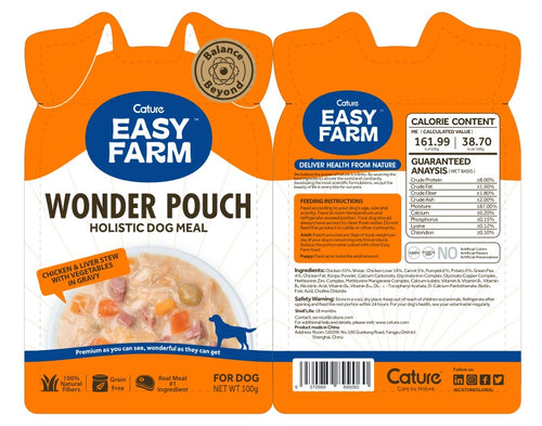 Cature 迦爵 Wonder Pouch  狗狗低溫慢燉鮮食餐包 100g