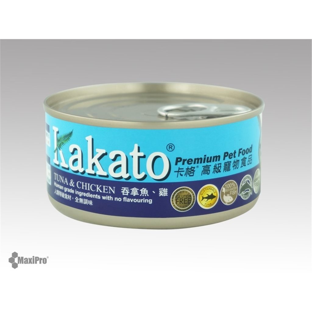 Kakato 卡格 Tuna & Chicken 吞拿魚 雞肉 罐頭 (貓狗合用) 70g - 幸福站