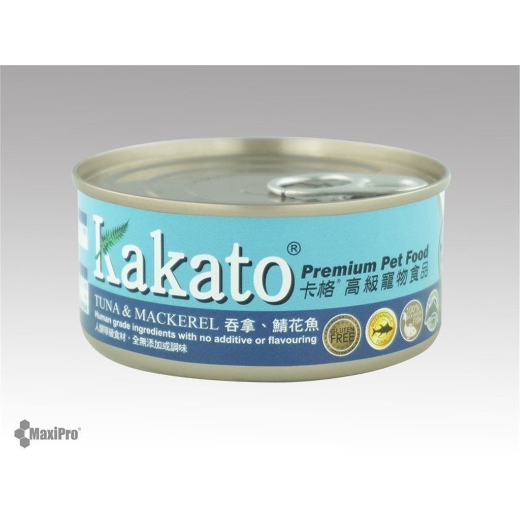 Kakato 卡格 Tuna & Mackerel 吞拿魚、鯖花魚 罐頭 (貓狗合用) 170g