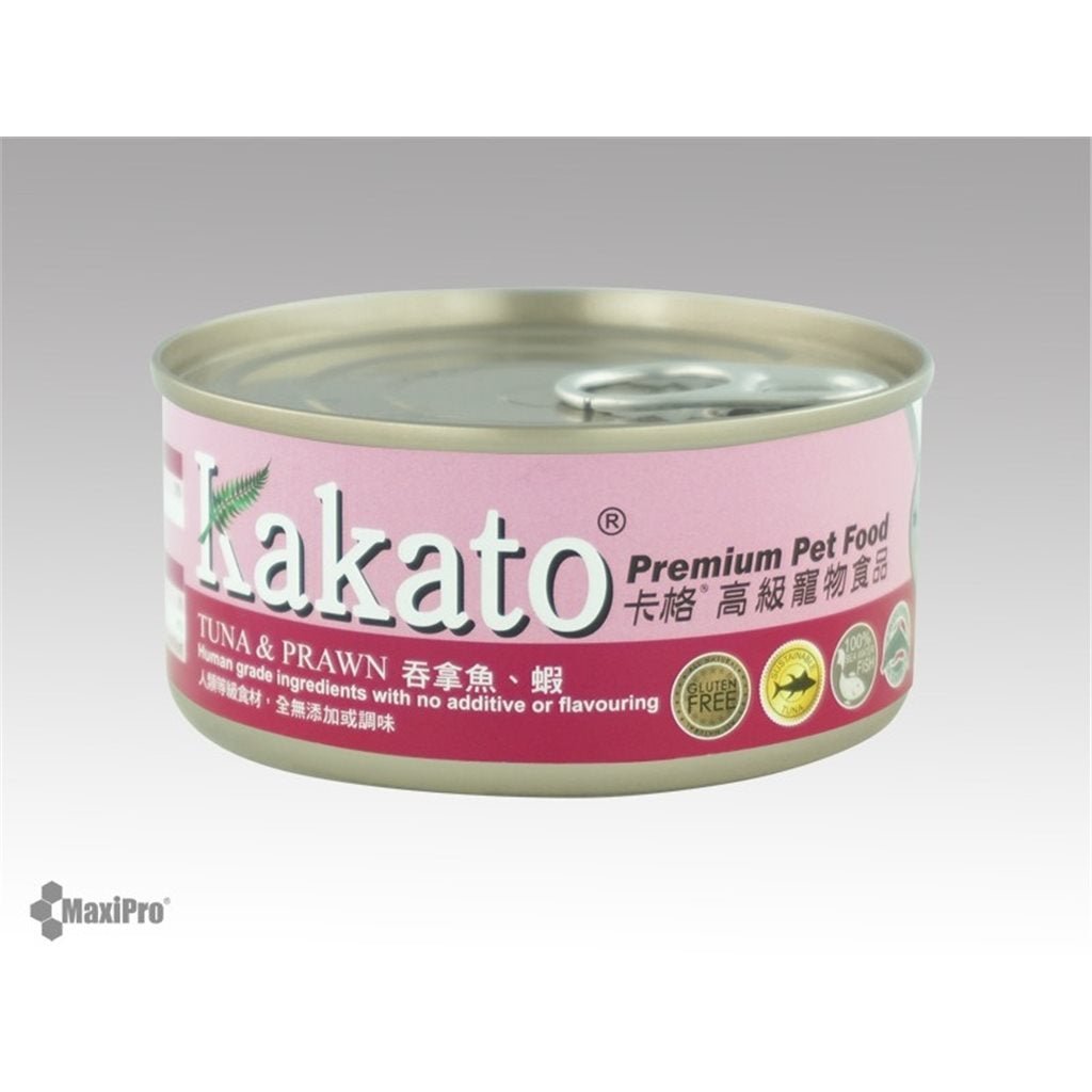 Kakato 卡格 Tuna & Prawn 吞拿魚、蝦 (貓狗合用) 70g - 幸福站