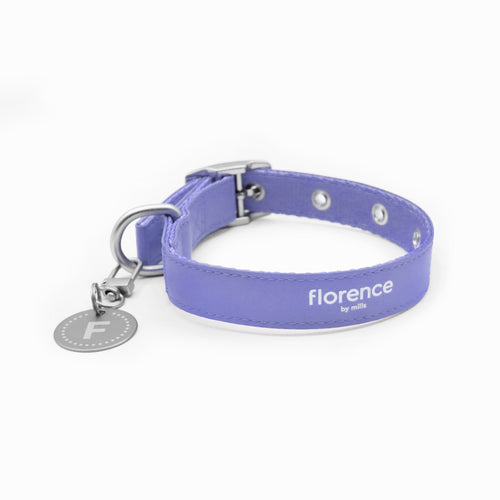 florence by mills Dog Appleskin Collar with Letter Tag 蘋果皮革狗狗頸帶