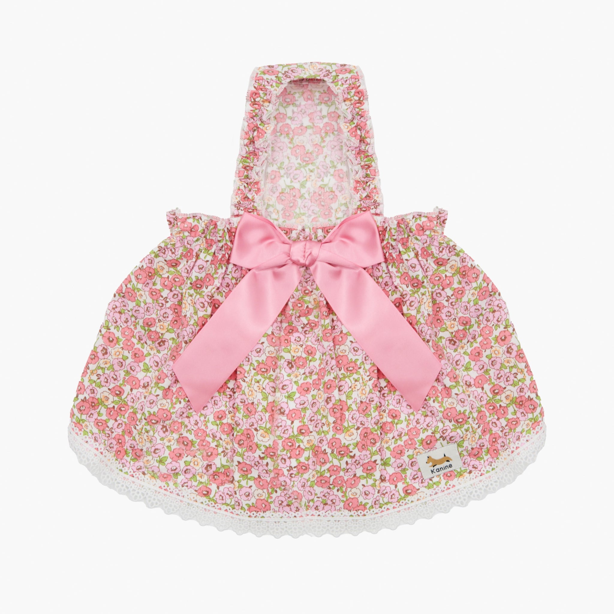 Kanine Dog Floral Satin Bow Dress 碎花緞帶裙