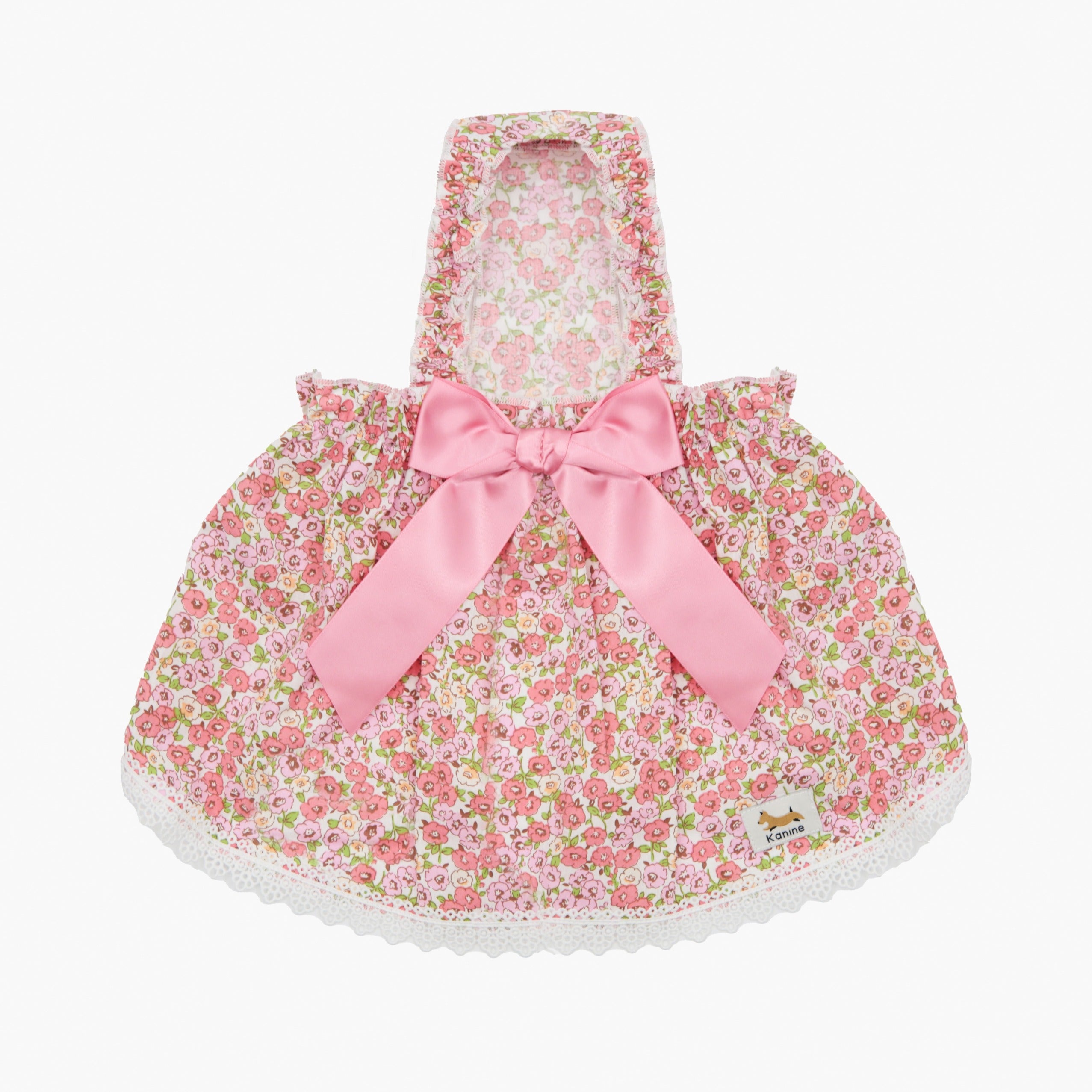 Kanine Dog Floral Satin Bow Dress 碎花緞帶裙