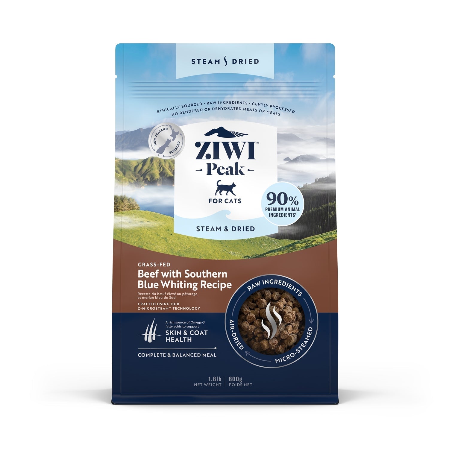ZiwiPeak 無穀物 微蒸風乾貓糧