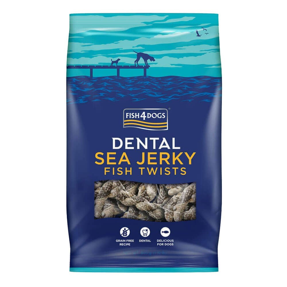 Fish4Dogs Dog Dental Treats - Sea Jerky Fish Twists 天然風乾魚皮擰擰條
