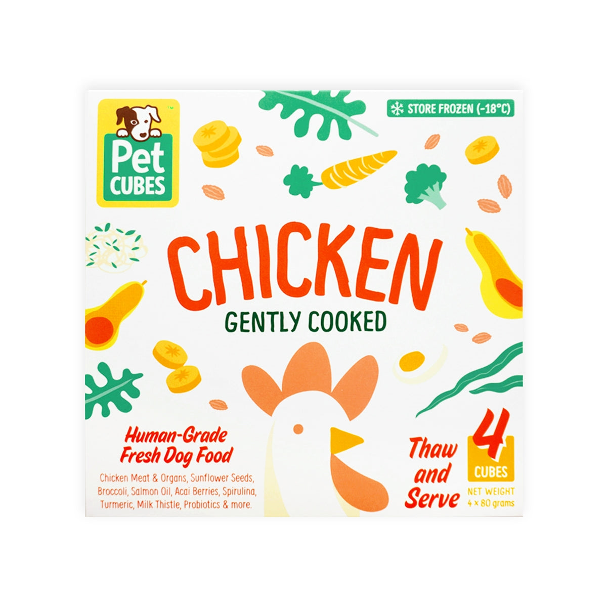 PetCubes - Lightly Cooked Fresh Dog Food (Refrigerate)
