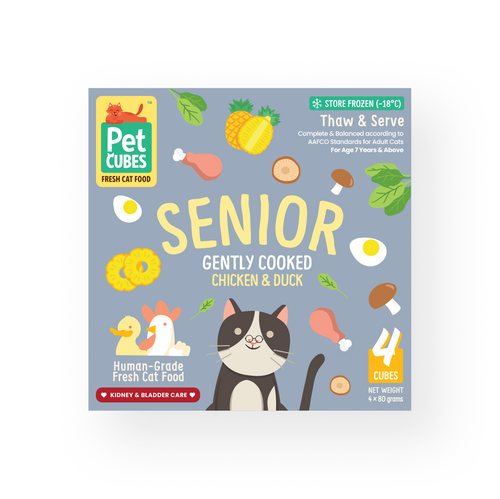 PetCubes - 輕煮鮮食系列 老貓糧 (須冷藏)