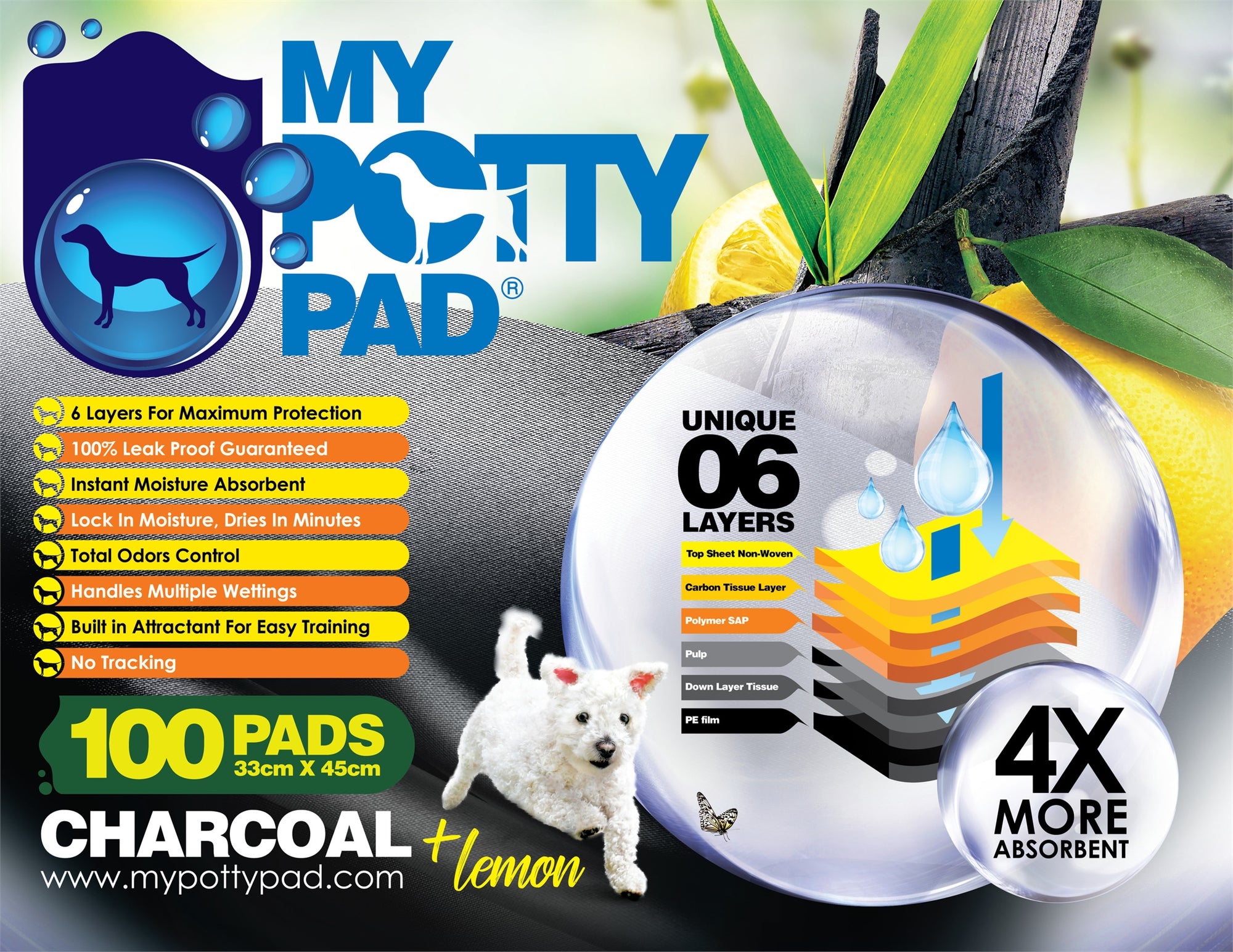 MY POTTY PAD - 活性炭殿堂吸寵物尿墊