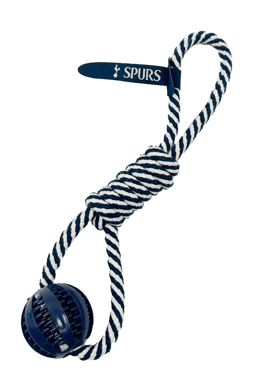 Spurs Rubber Dog Ball on Rope